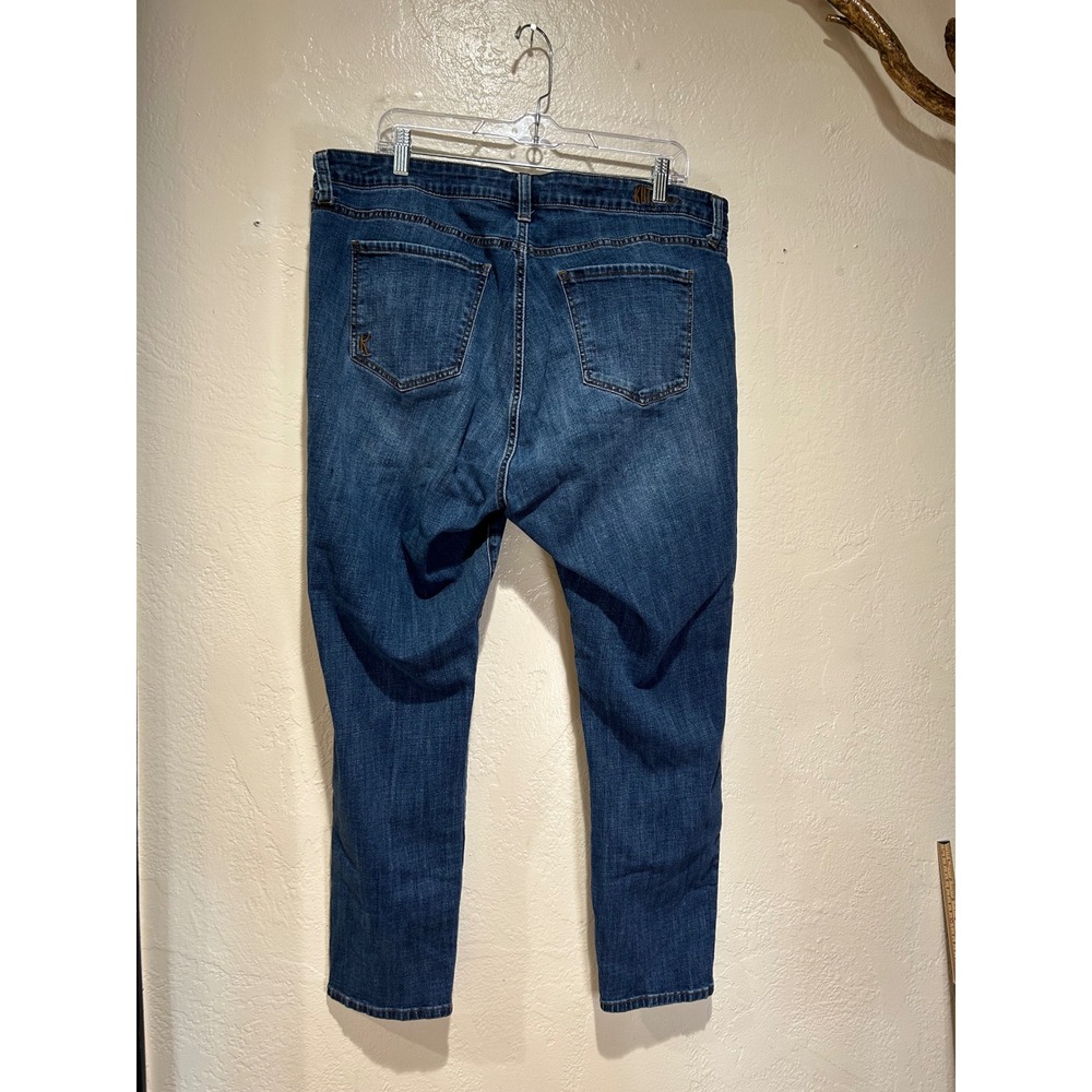 Kut from the Kloth Katy Boyfriend Jeans Medium Wash Blue Denim Women 16W Stretch - Picture 2 of 7